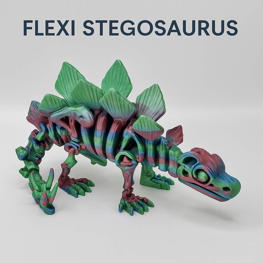 🦕 Flexi Stegosaurus – Multicolor Edition